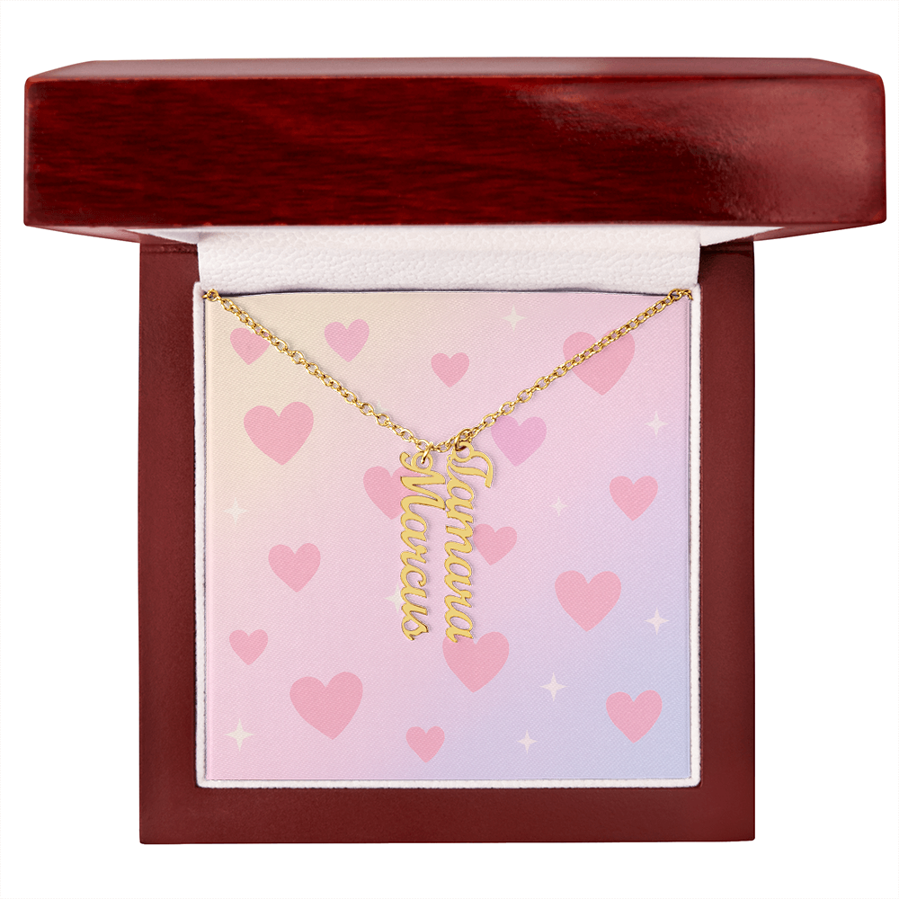 Personalised Multi Vertical Name Necklace