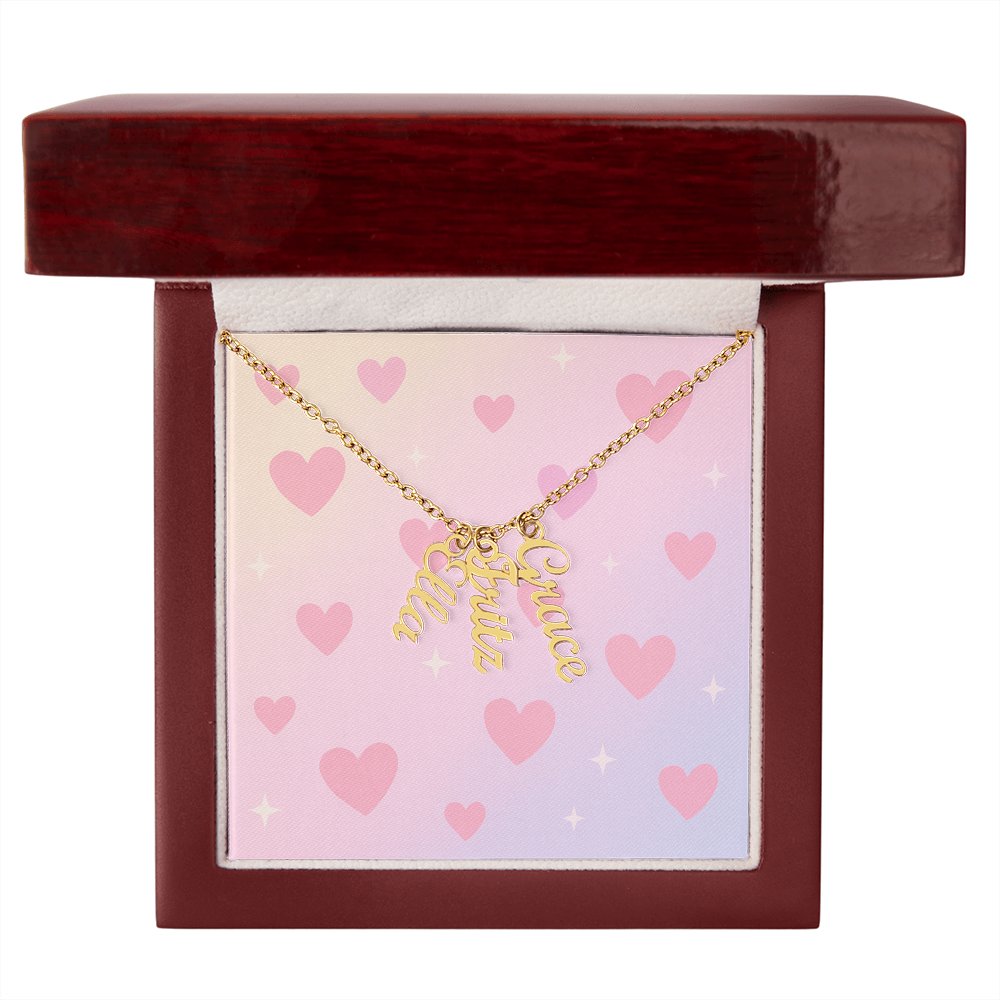 Personalised Multi Vertical Name Necklace