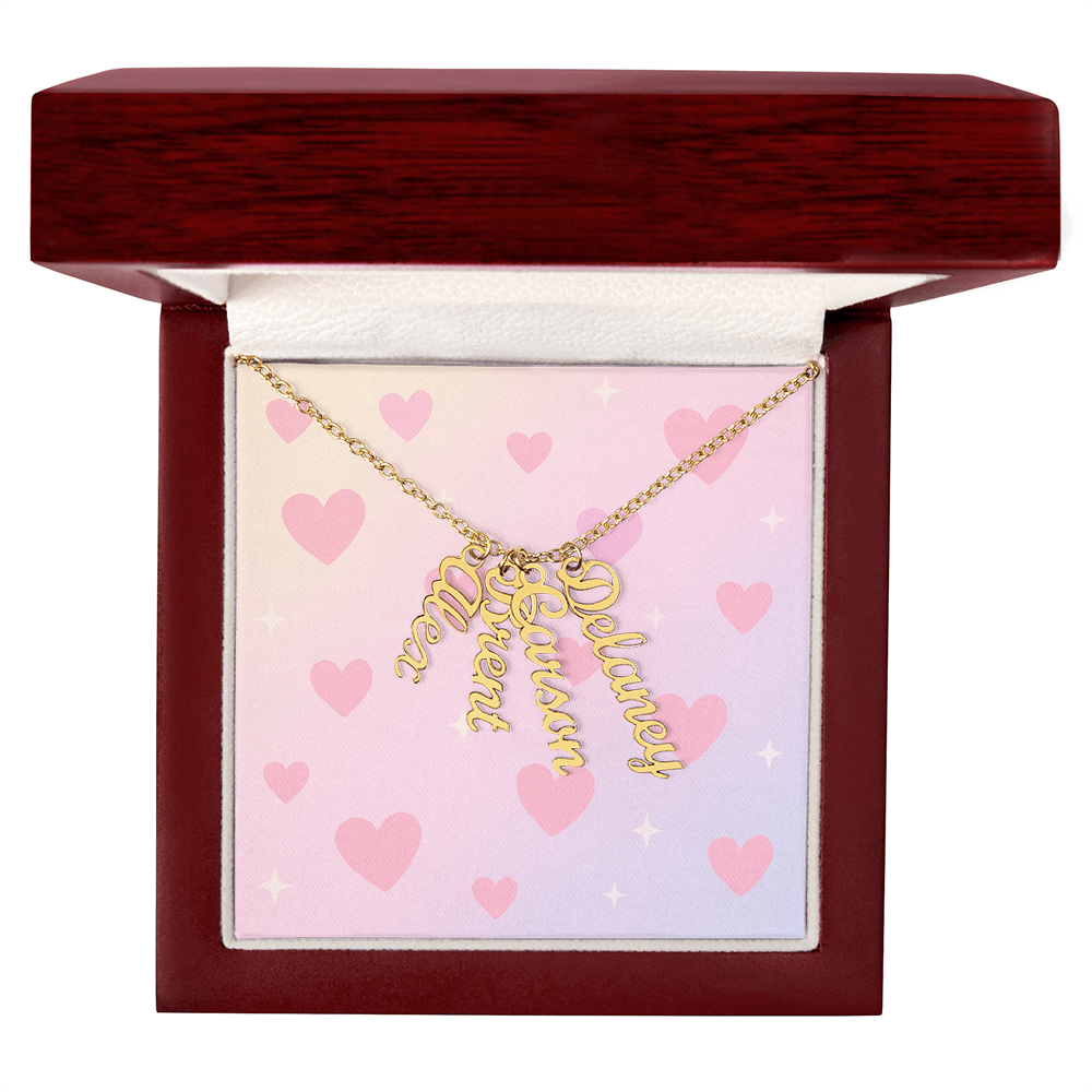Personalised Multi Vertical Name Necklace