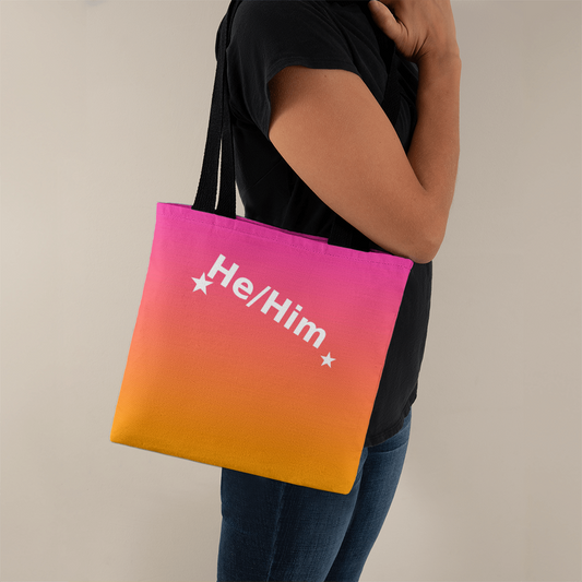 He/Him Pronoun Tote Bag – Top Design