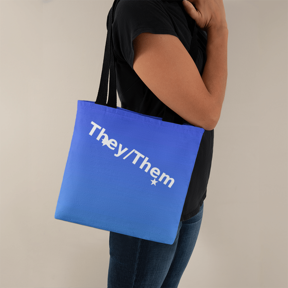 They/Them Pronoun Tote Bag – Top Design