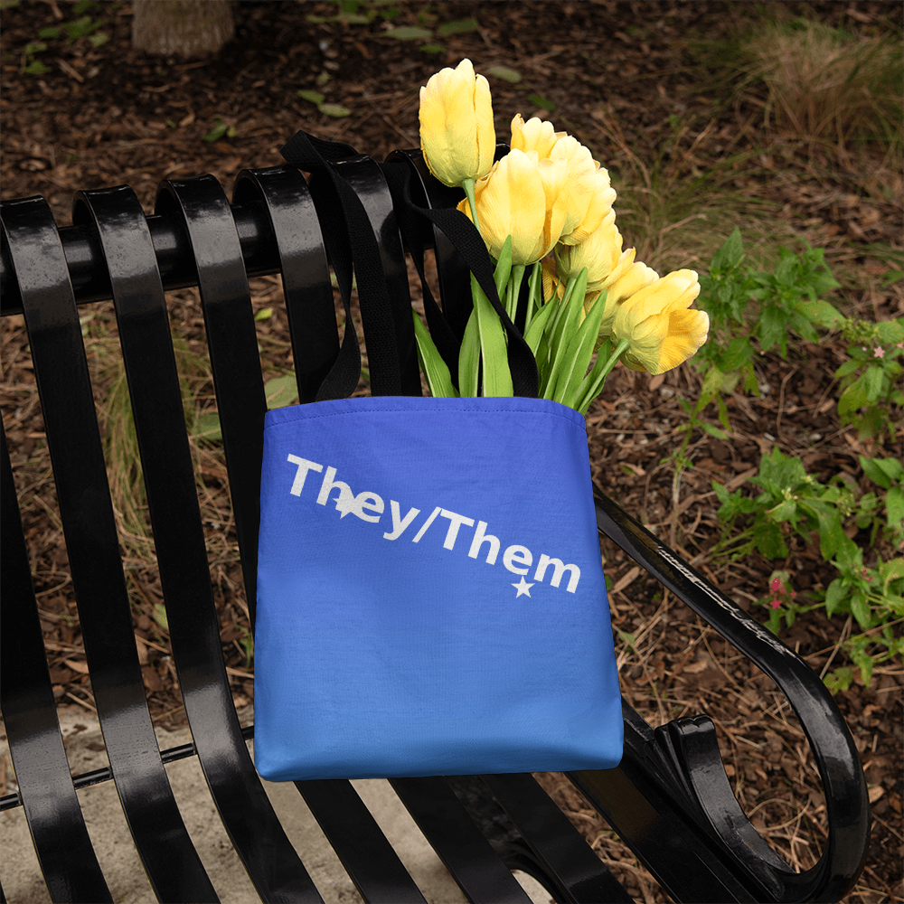 They/Them Pronoun Tote Bag – Top Design
