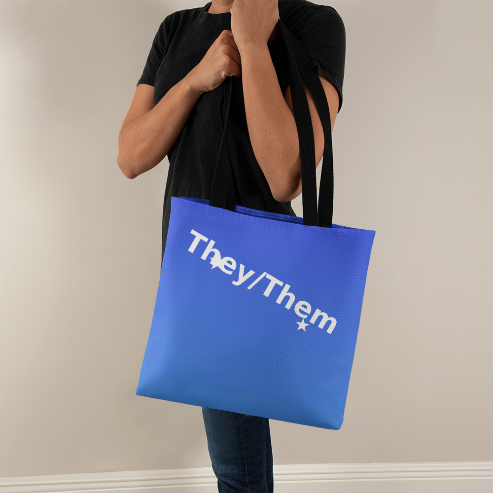 They/Them Pronoun Tote Bag – Top Design