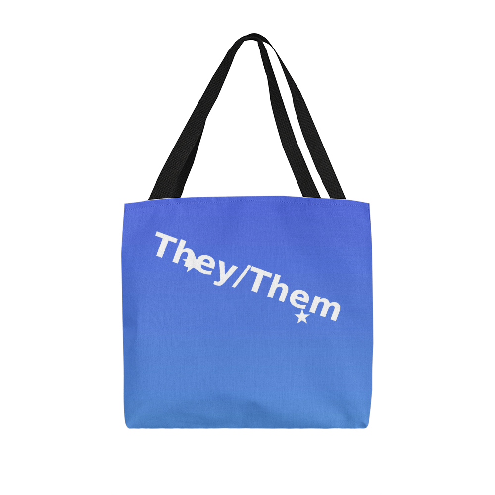 They/Them Pronoun Tote Bag – Top Design