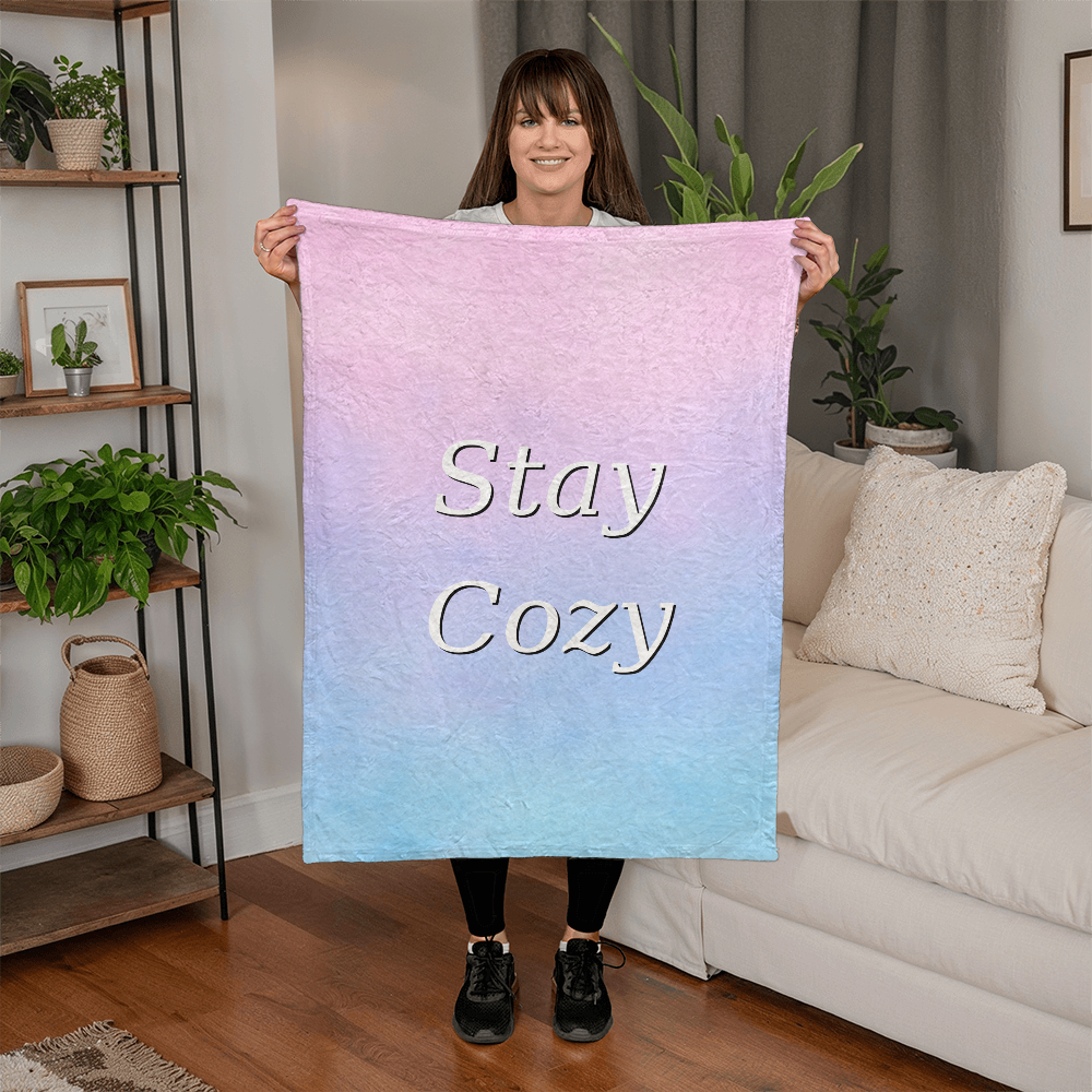 Stay Cozy Pastel Mink Touch Fleece Blanket (3:4)