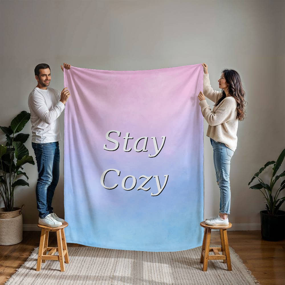Stay Cozy Pastel Mink Touch Fleece Blanket (3:4)