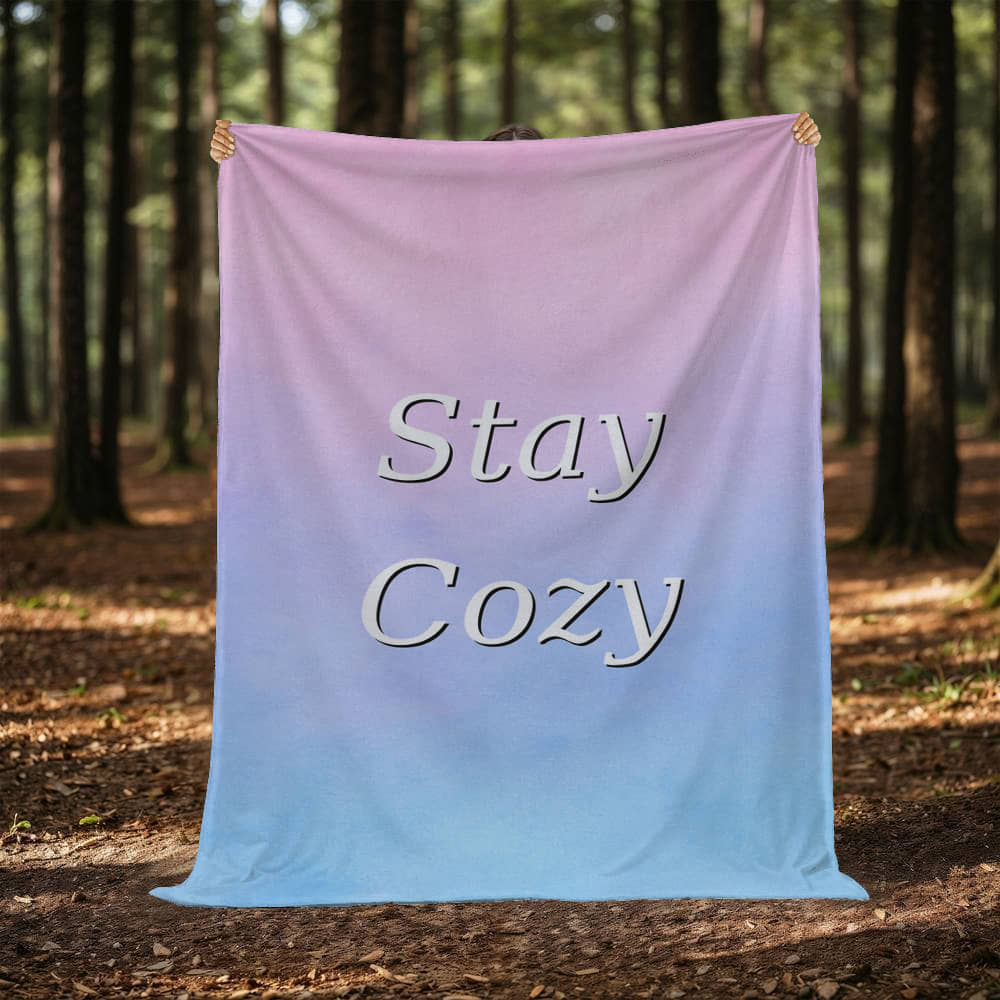 Stay Cozy Pastel Mink Touch Fleece Blanket (3:4)