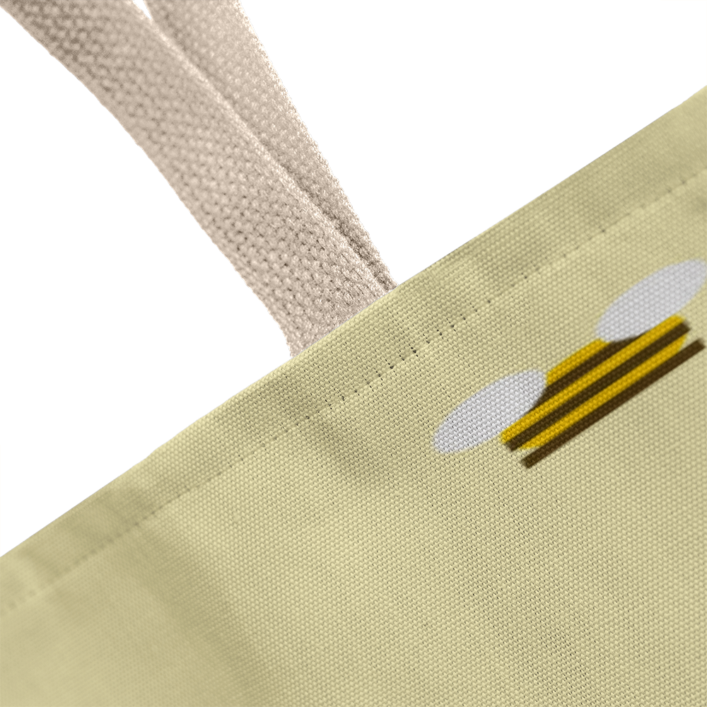 Bee Kind Tote Bag – Pastel Yellow