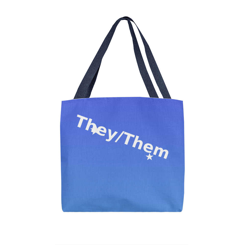 They/Them Pronoun Tote Bag – Top Design