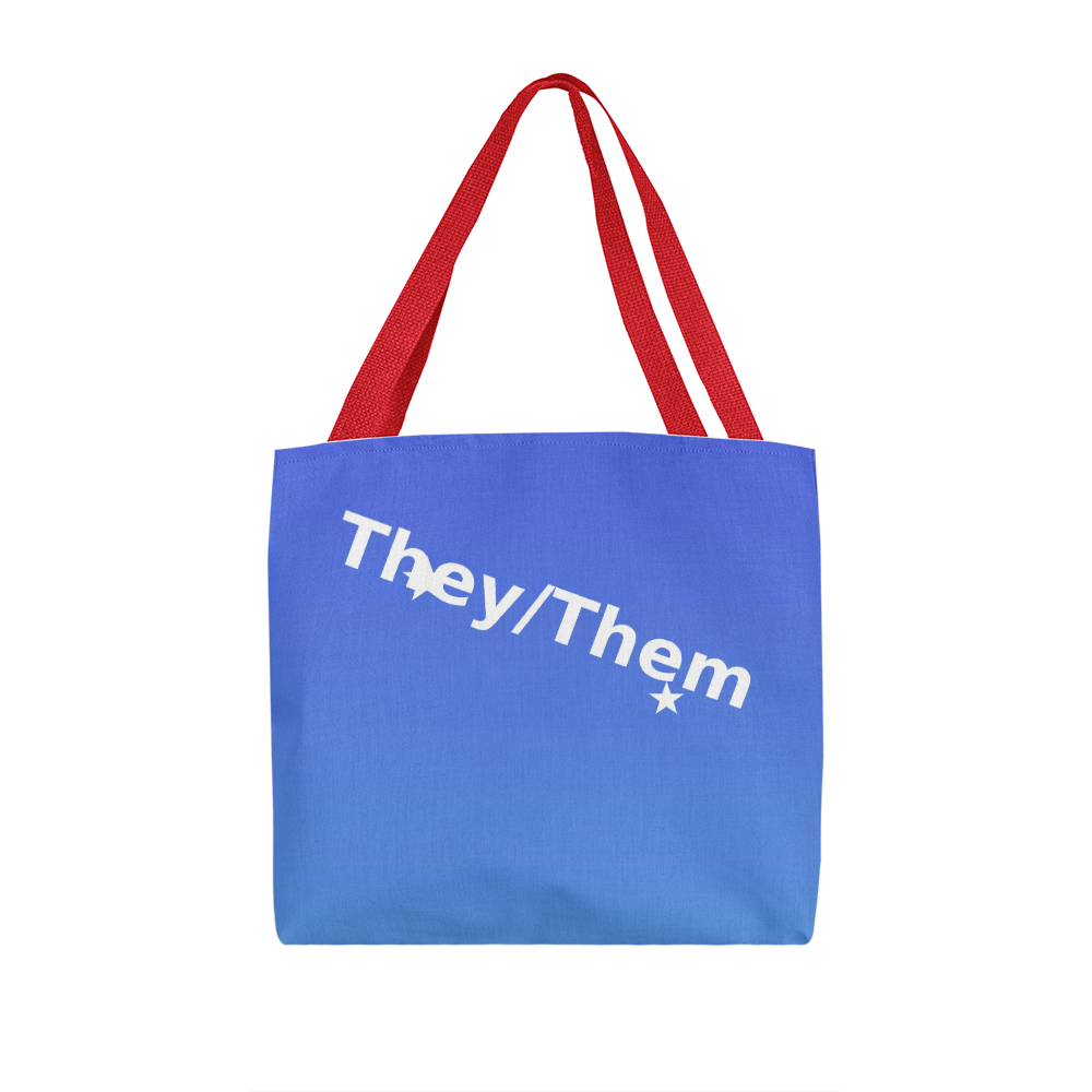 They/Them Pronoun Tote Bag – Top Design