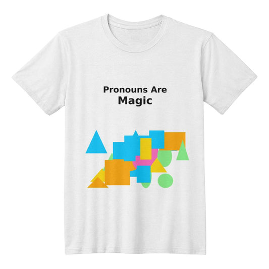 Pronouns Are Magic Geometric Pride Tee