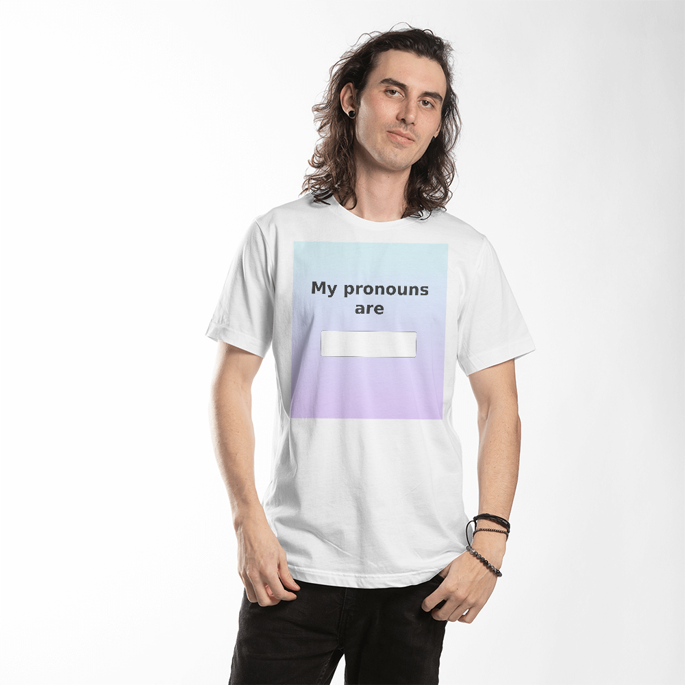My Pronouns Are Customisable Pastel Tee