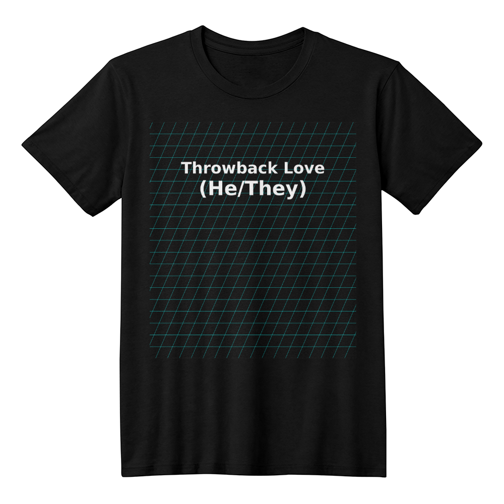 Throwback Love He/They Retro Grid Tee