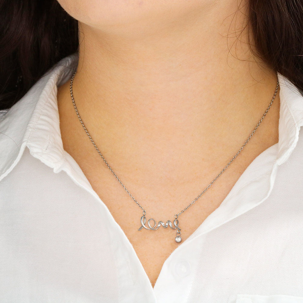Love is Written Script Necklace