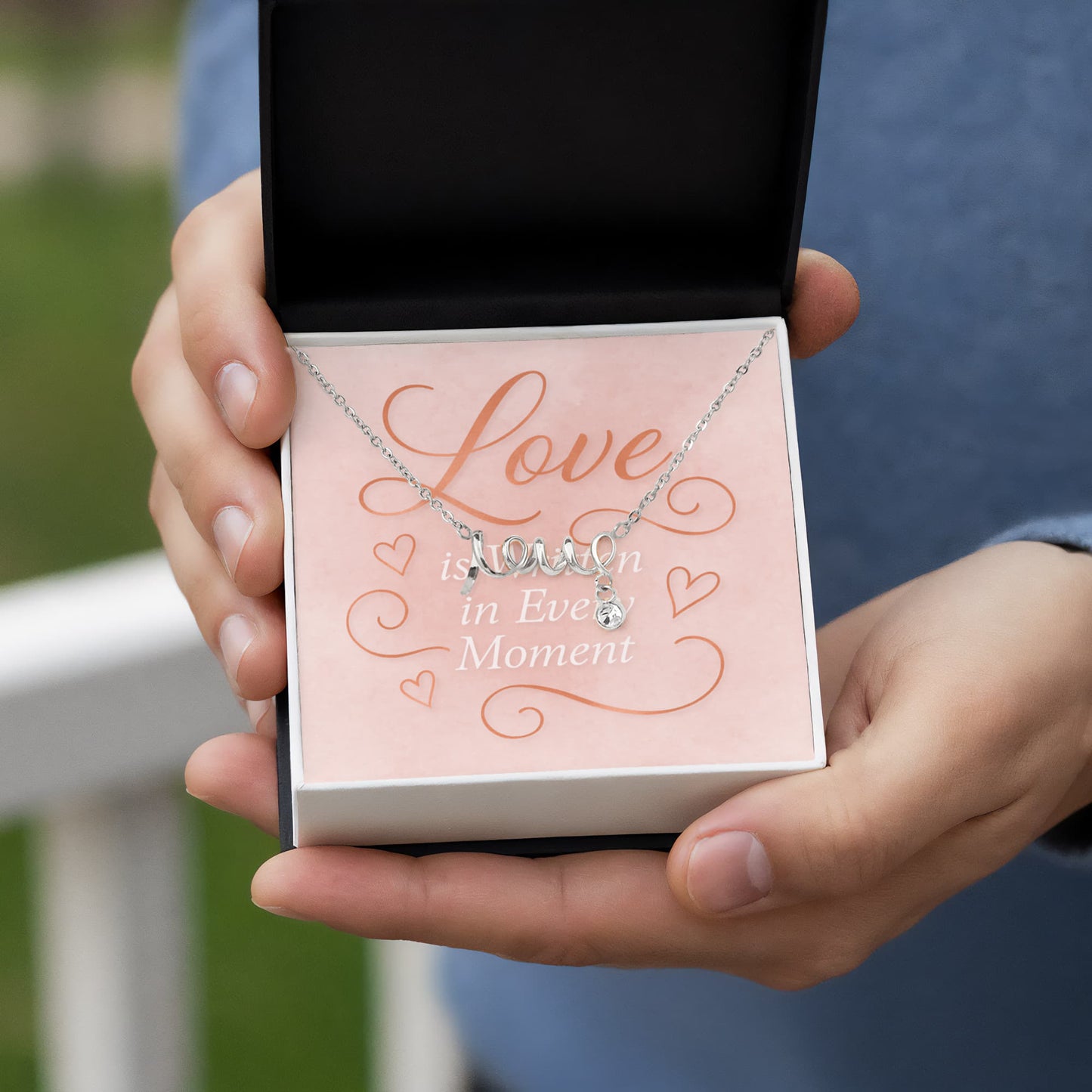 Love is Written Script Necklace