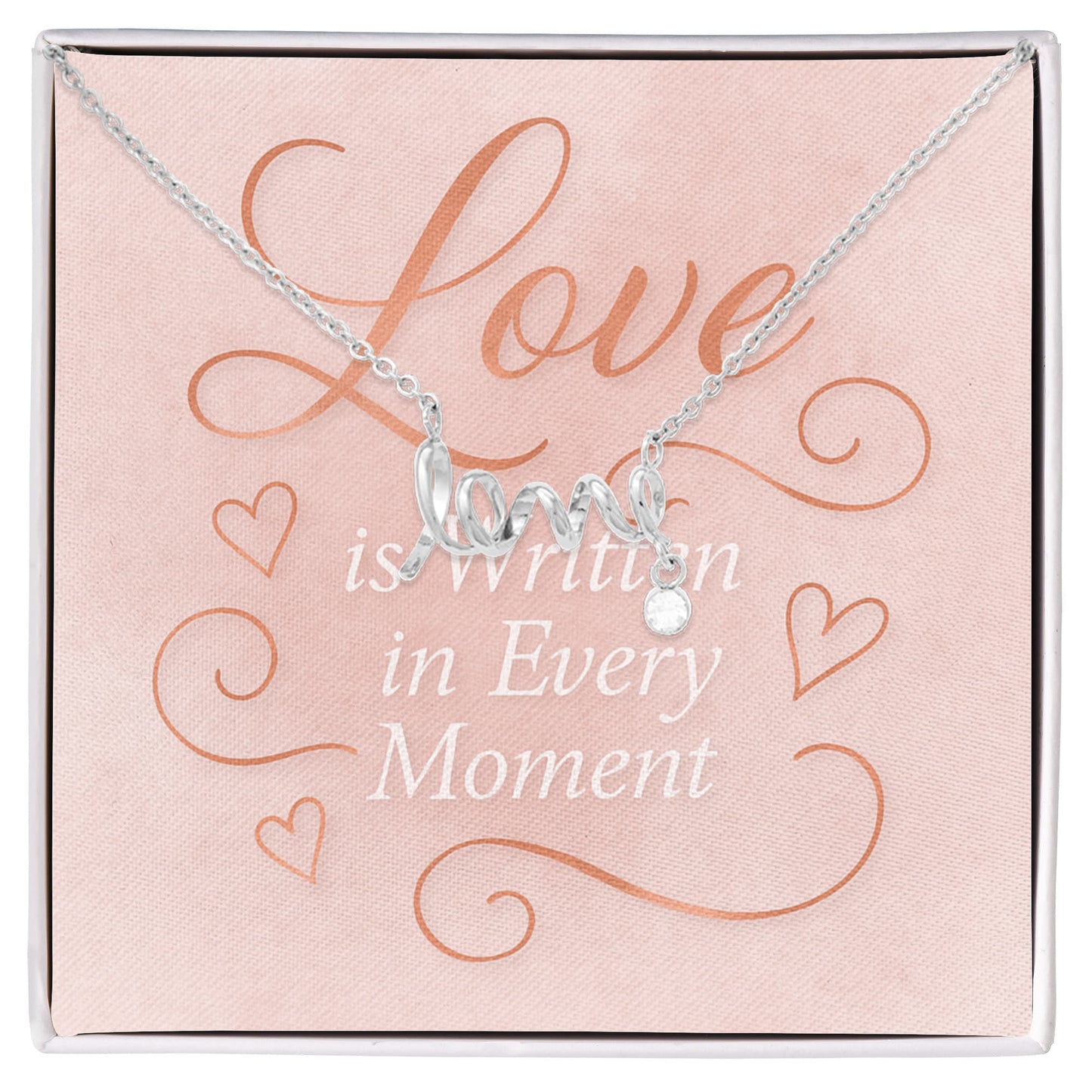 Love is Written Script Necklace