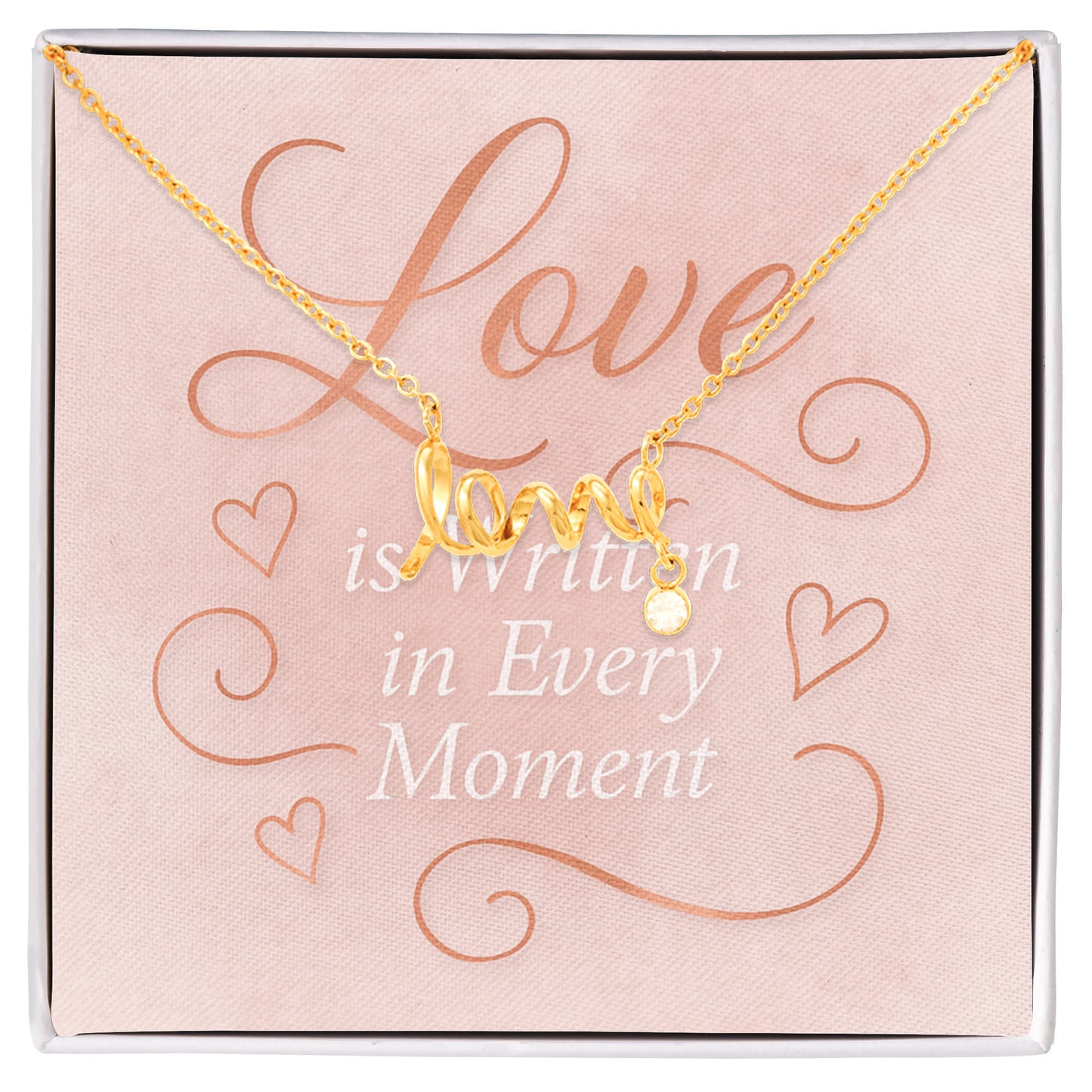 Love is Written Script Necklace