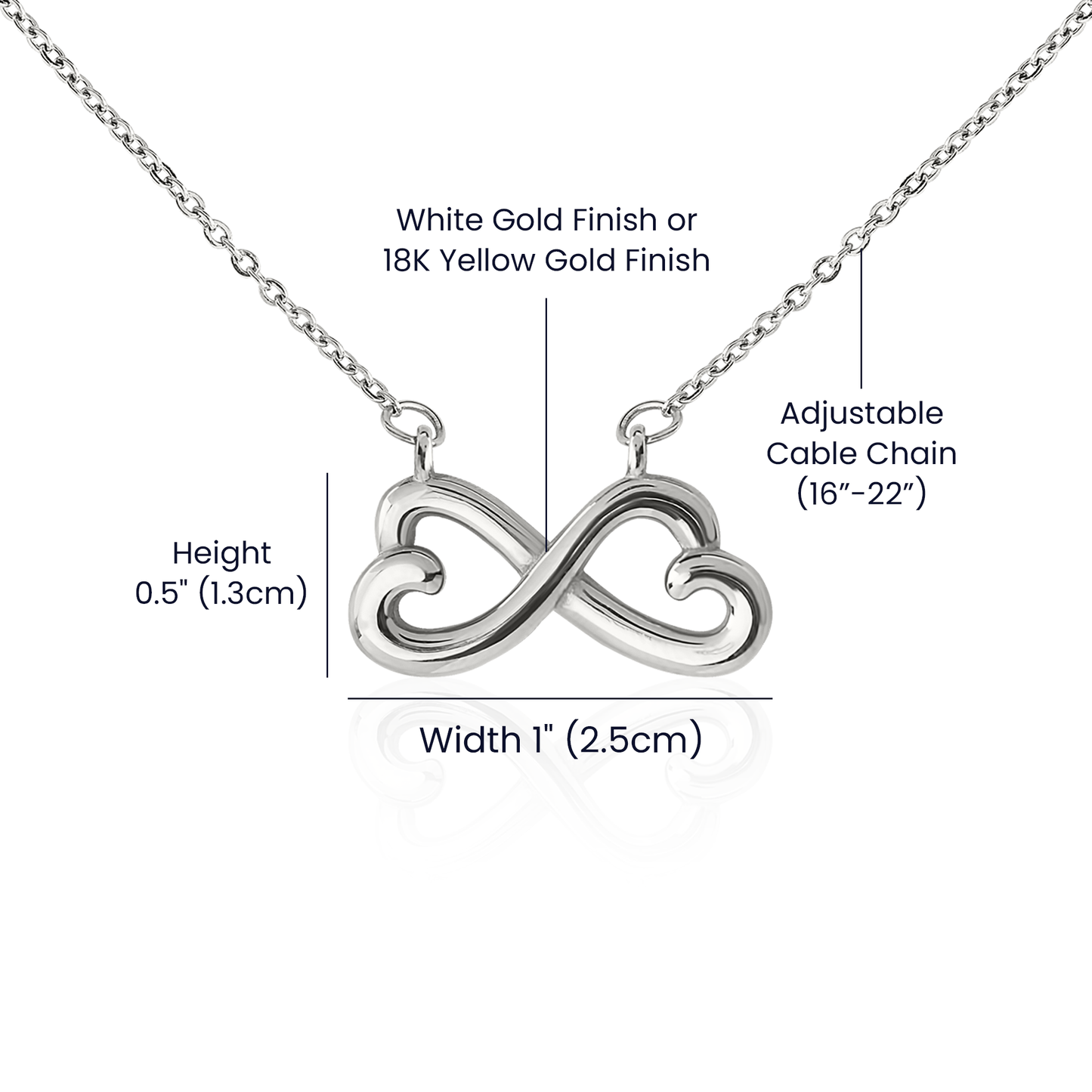 Infinite Love Interlocking Hearts Necklace