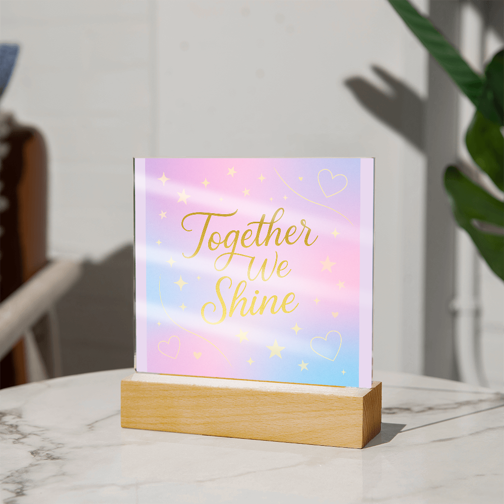 Together We Shine Square Acrylic Plaque