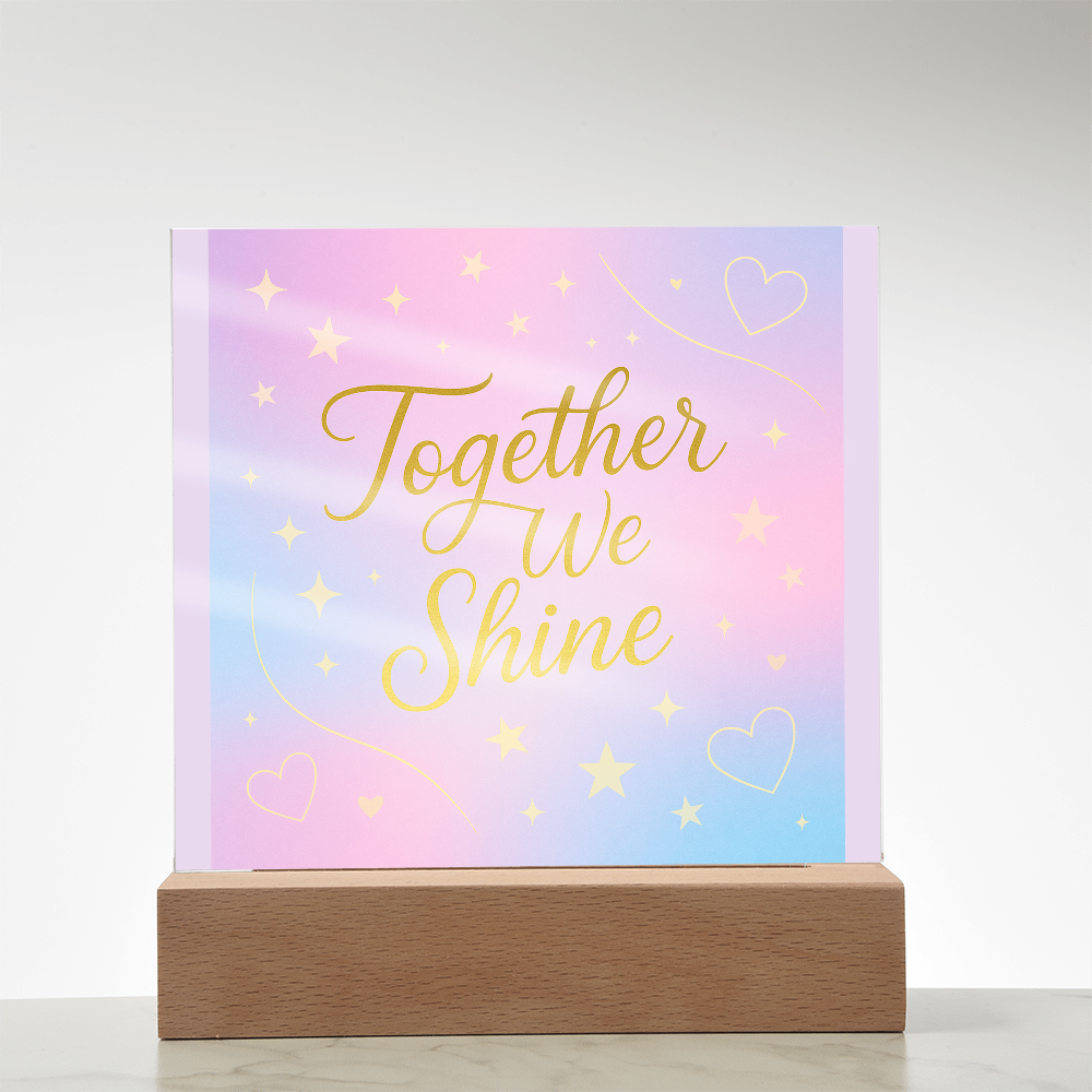 Together We Shine Square Acrylic Plaque