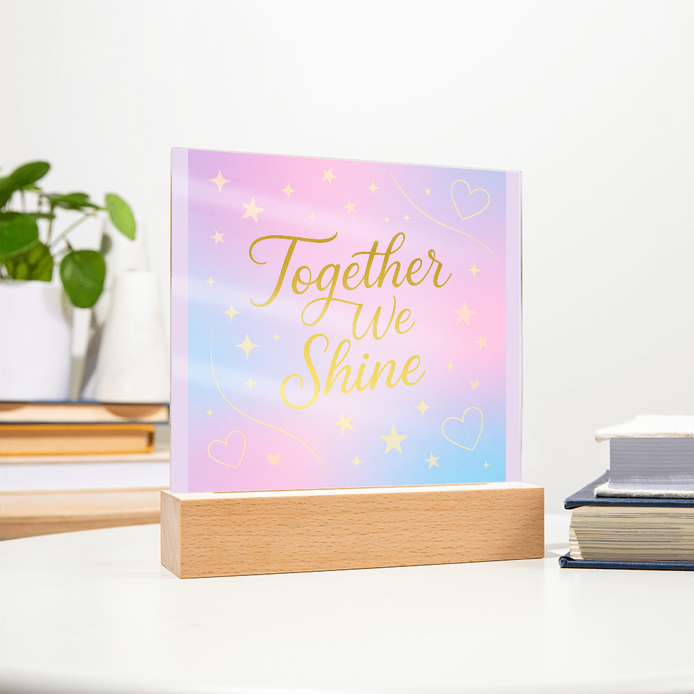 Together We Shine Square Acrylic Plaque