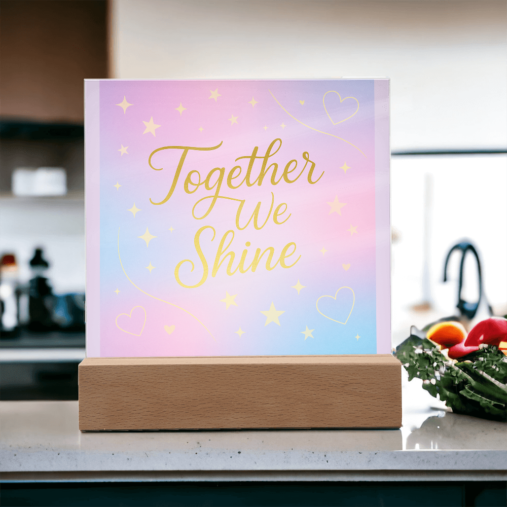 Together We Shine Square Acrylic Plaque