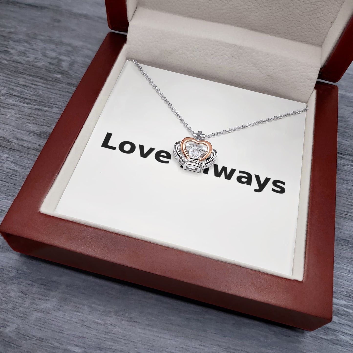 Love Always Crown Pendant Necklace