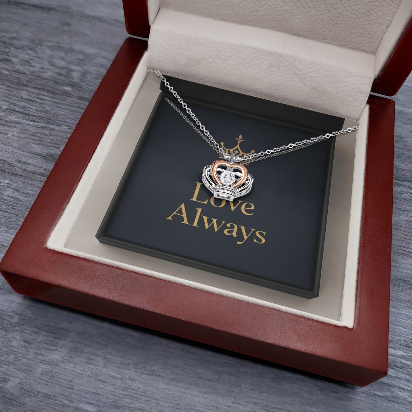 Love Always Crown Pendant Necklace