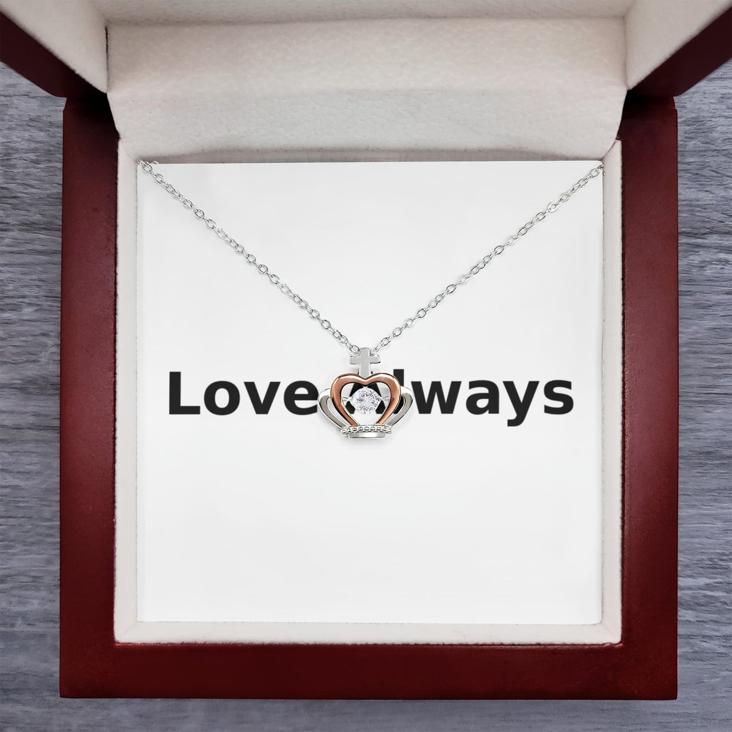 Love Always Crown Pendant Necklace