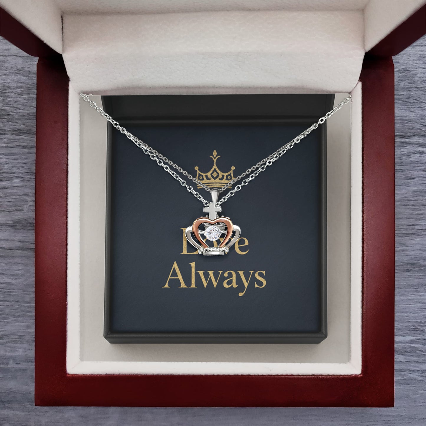 Love Always Crown Pendant Necklace