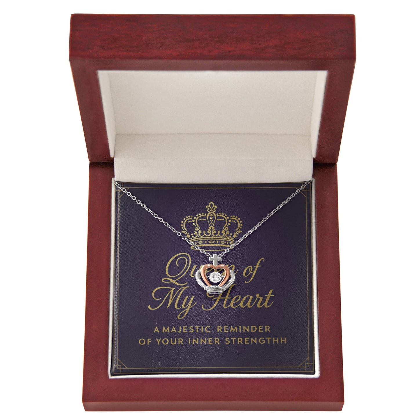 Queen of My Heart Crown Pendant Necklace