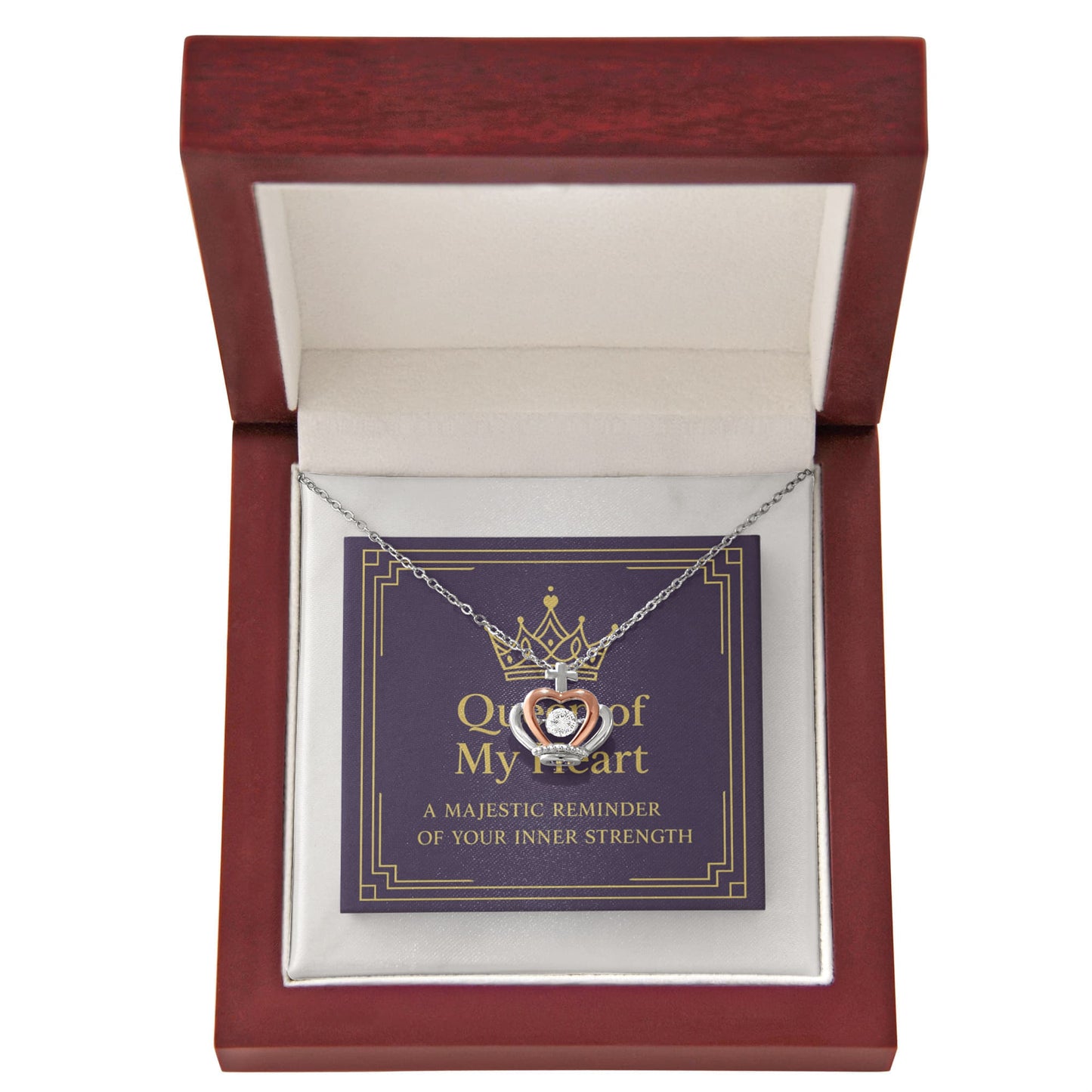 Queen of My Heart Crown Pendant Necklace