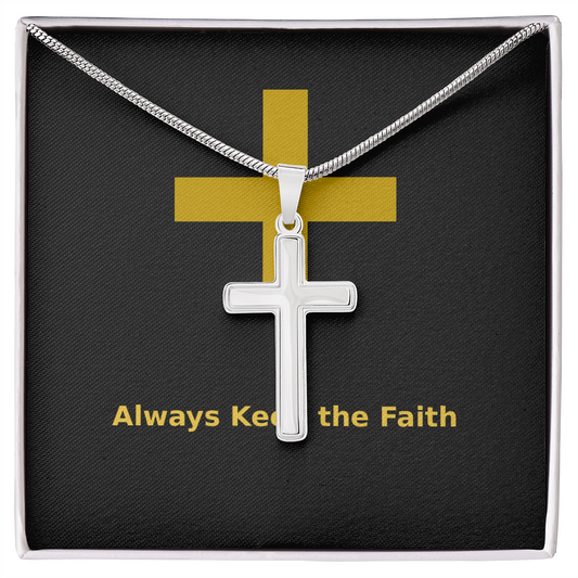 Men's Cross Necklace – Always Keep the Faith