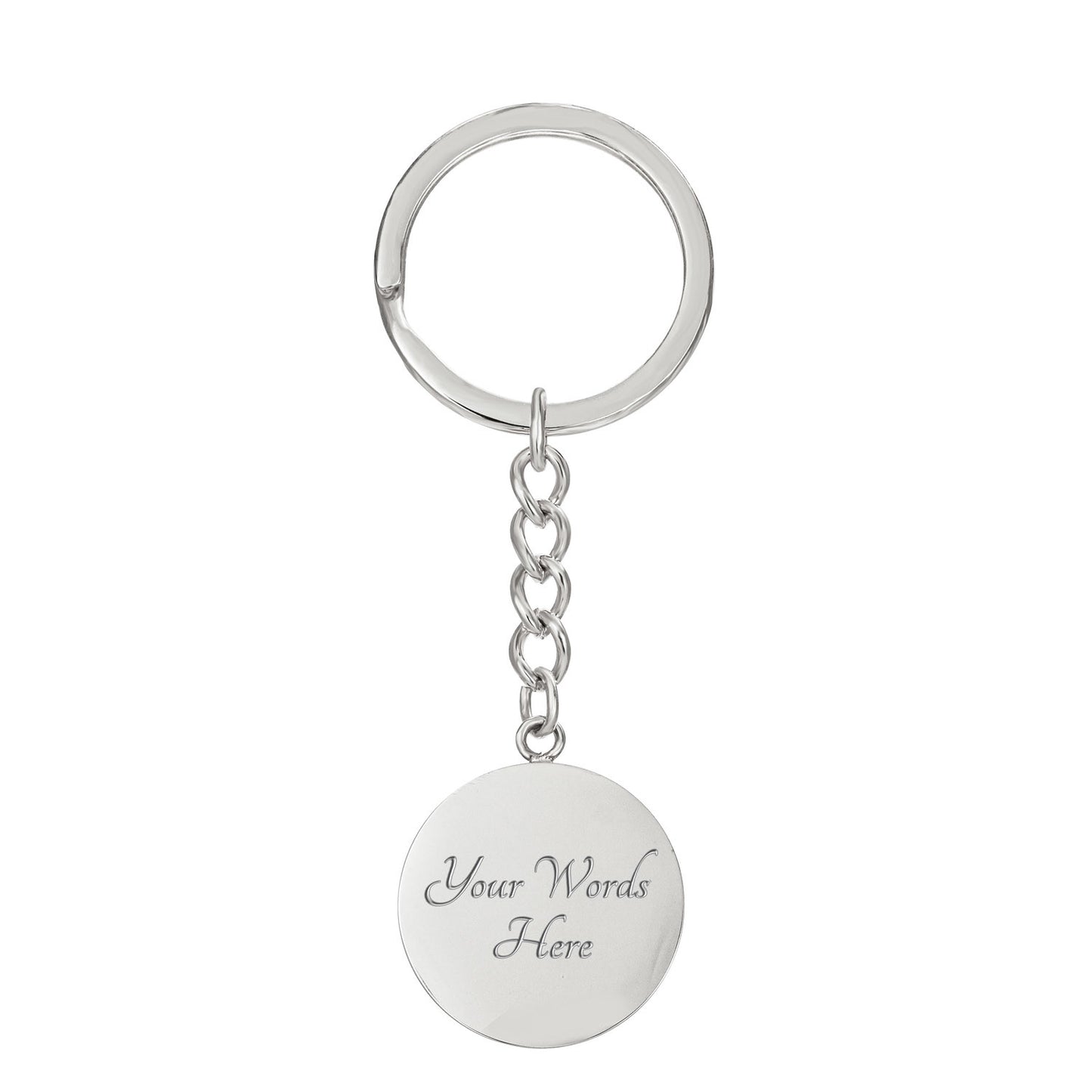 Swirling Filigree Circle Keychain
